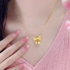 Princess on the Run Bow Lily of the Valley Necklace for women, 18k gold, high-end design sense, women's collarbone chain, no color fading Item Picture